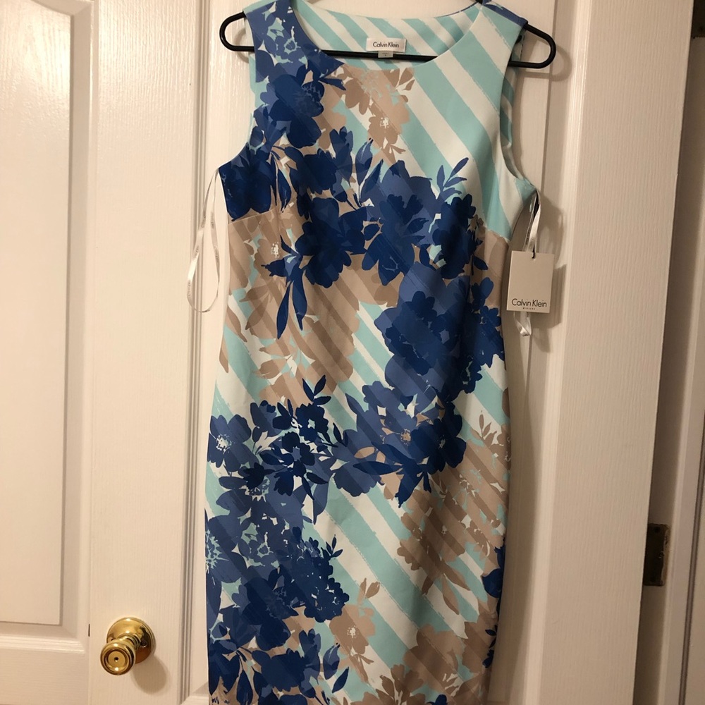 Calvin Klein Floral Fitted Dress